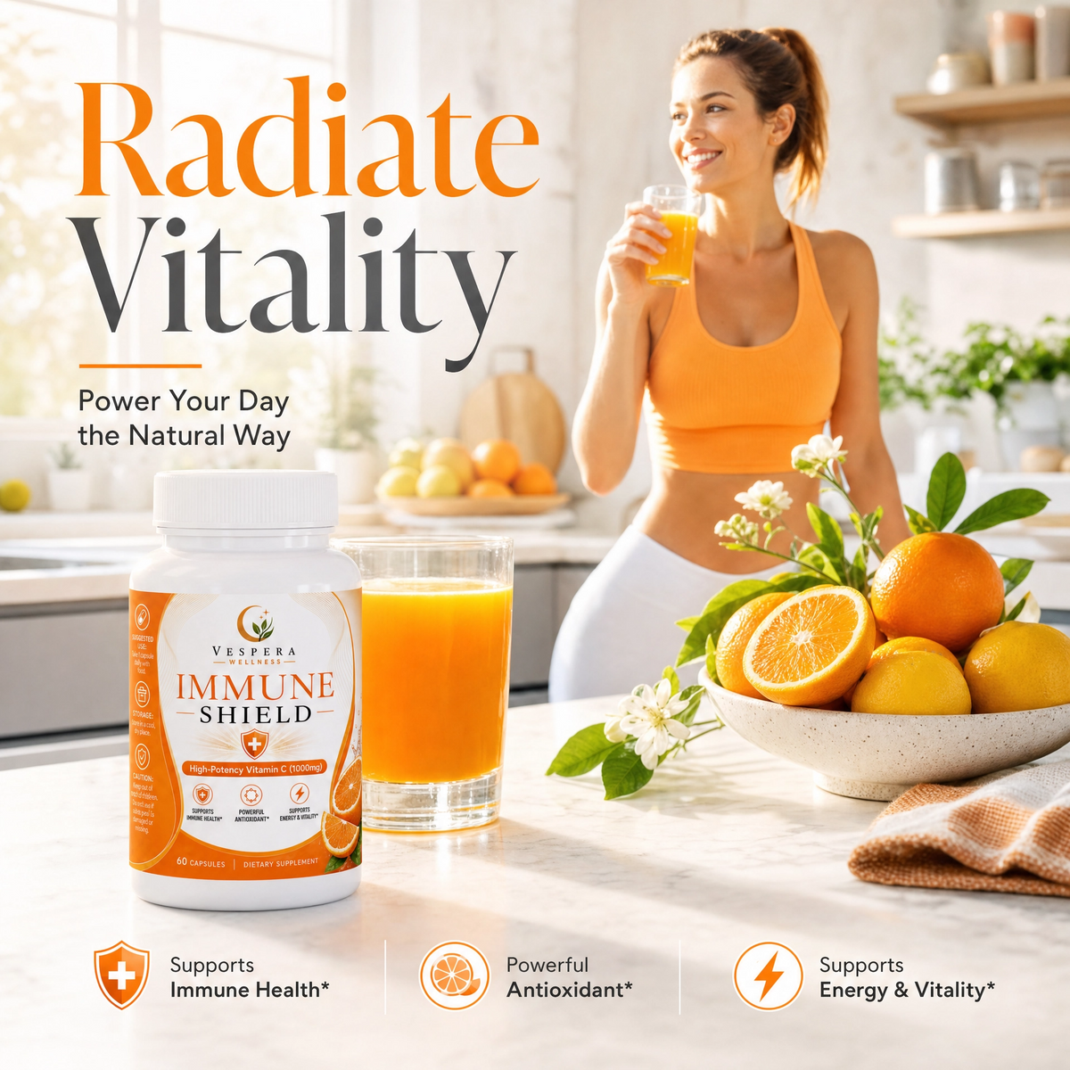 Vespera Immune Shield - Vitamin C  - 60 Capsules